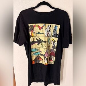 Black Graphic T-Shirt with Villain Design